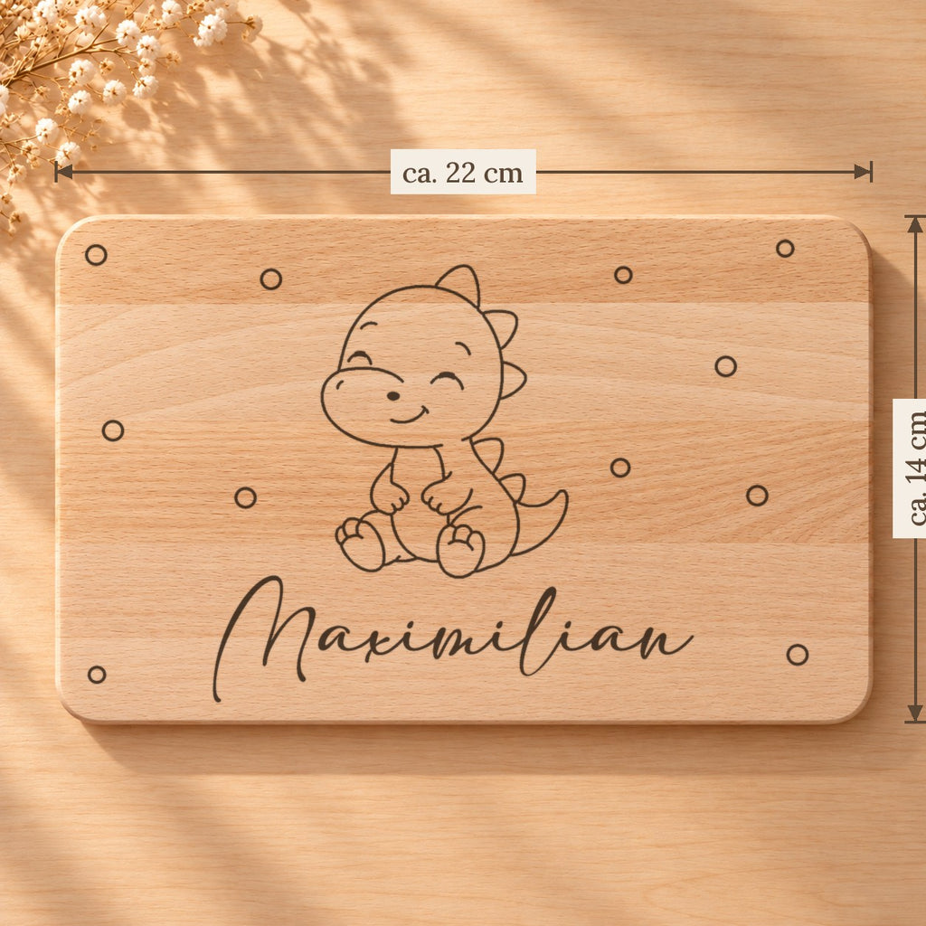 Frühstücksbrettchen personalisiert, Maße ca. 22 × 14 cm