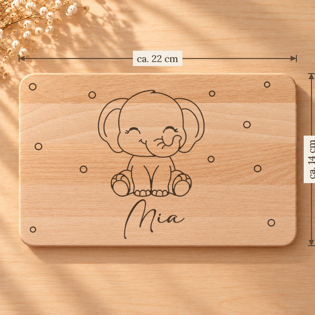Frühstücksbrettchen personalisiert, Maße ca. 22 × 14 cm