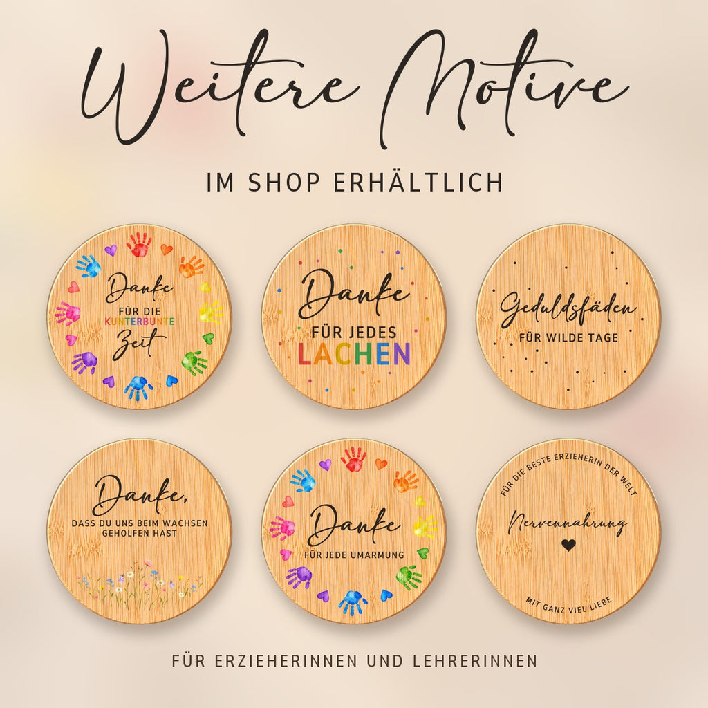 Weitere Spruch-Deckel für Erzieherinnen und Lehrerinnen bei RoxisKreativShop