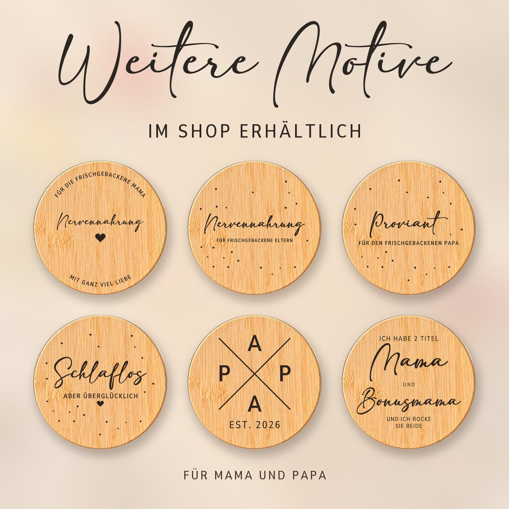 Weitere Spruch-Deckel für Mama und Papa bei RoxisKreativShop