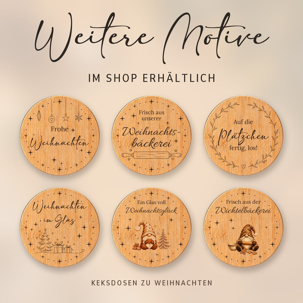 Weitere Motive der Keksdosen zu Weihnachten im Shop