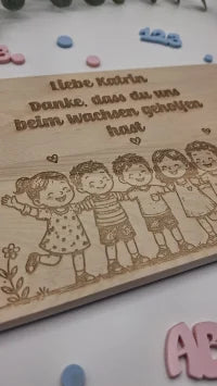 Personalisiertes Schneidebrett für Lehrer & Erzieher – Produktbild 3