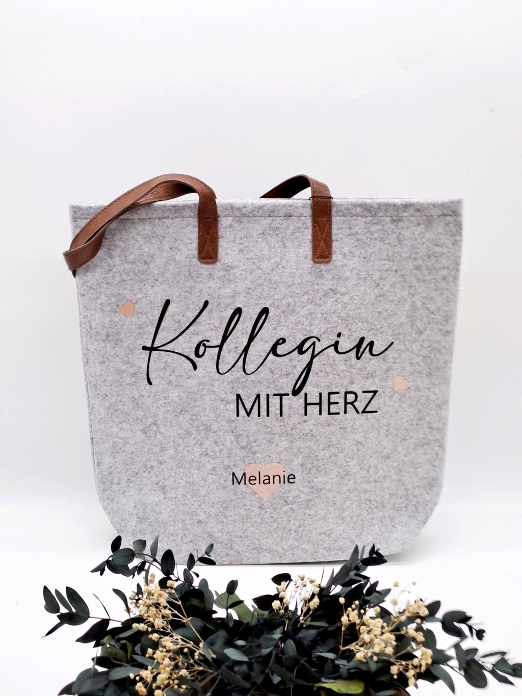 Personalisiertes Abschiedsgeschenk für Kollegin: Filzshopper – Bild 2