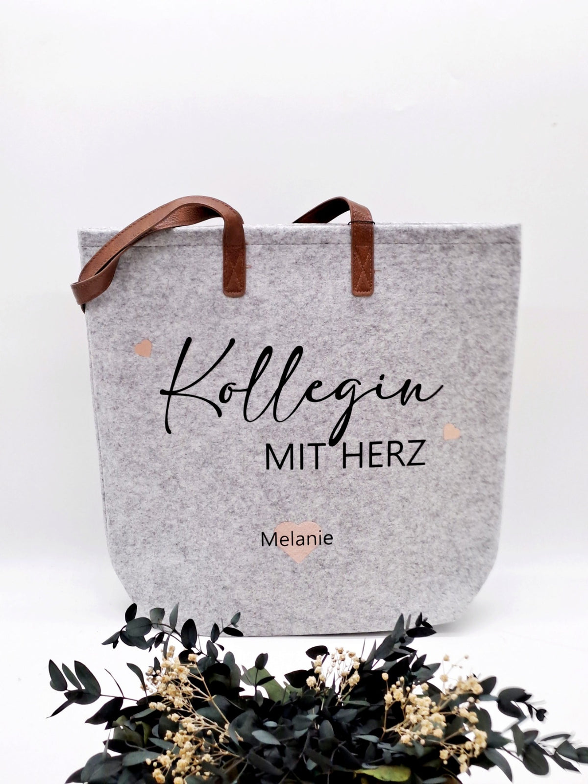 Personalisiertes Abschiedsgeschenk für Kollegin: Filzshopper – Bild 2