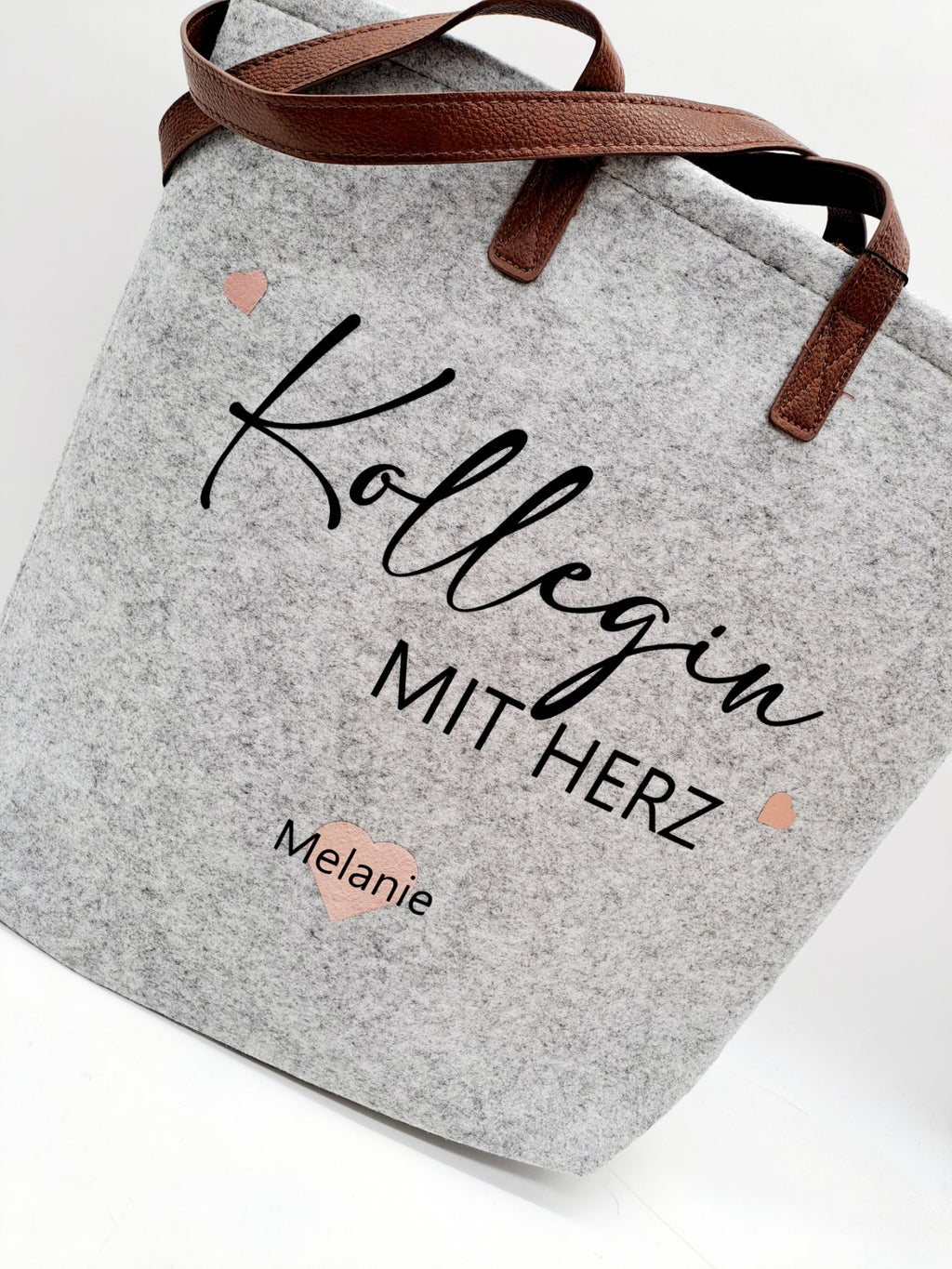 Personalisiertes Abschiedsgeschenk für Kollegin: Filzshopper – Bild 6