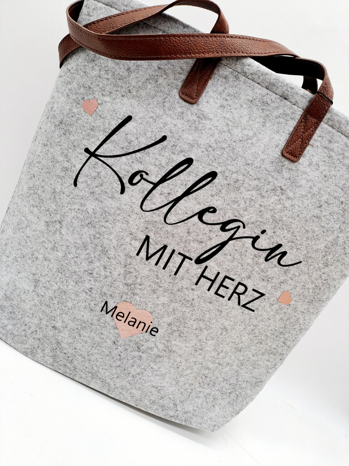 Personalisiertes Abschiedsgeschenk für Kollegin: Filzshopper – Bild 6