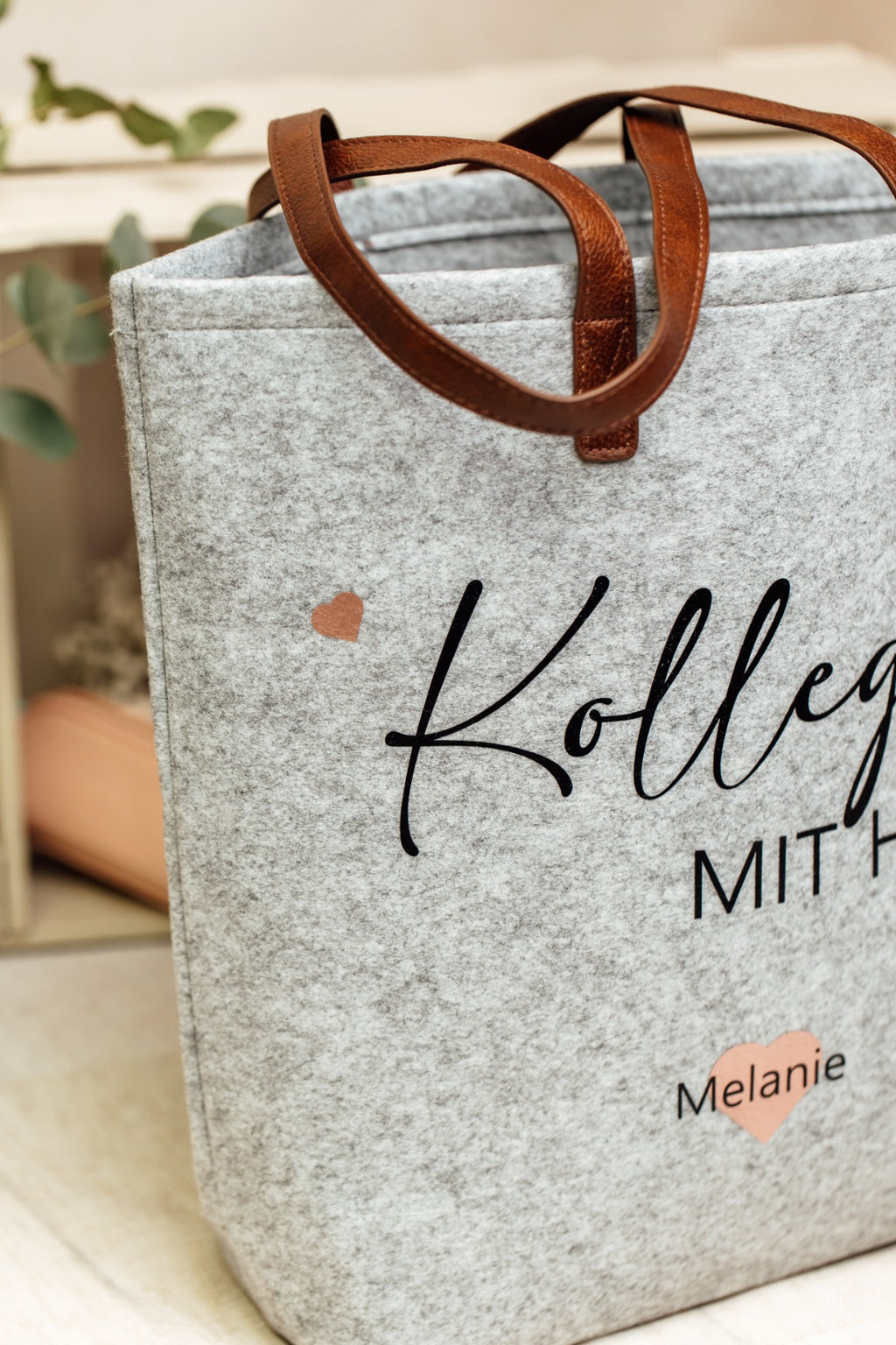 Personalisiertes Abschiedsgeschenk für Kollegin: Filzshopper – Bild 5