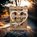 Personalisiertes Holzherz als Abschiedsgeschenk für Kollegin – Bild 1
