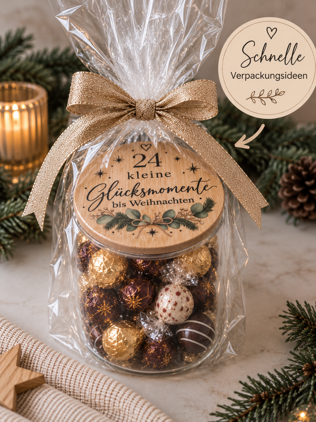 500-ml-Glas als Adventskalender für Erwachsene