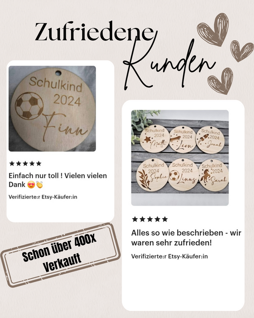 Anhänger Schultüte, Schultütenanhänger – Produktbild 2