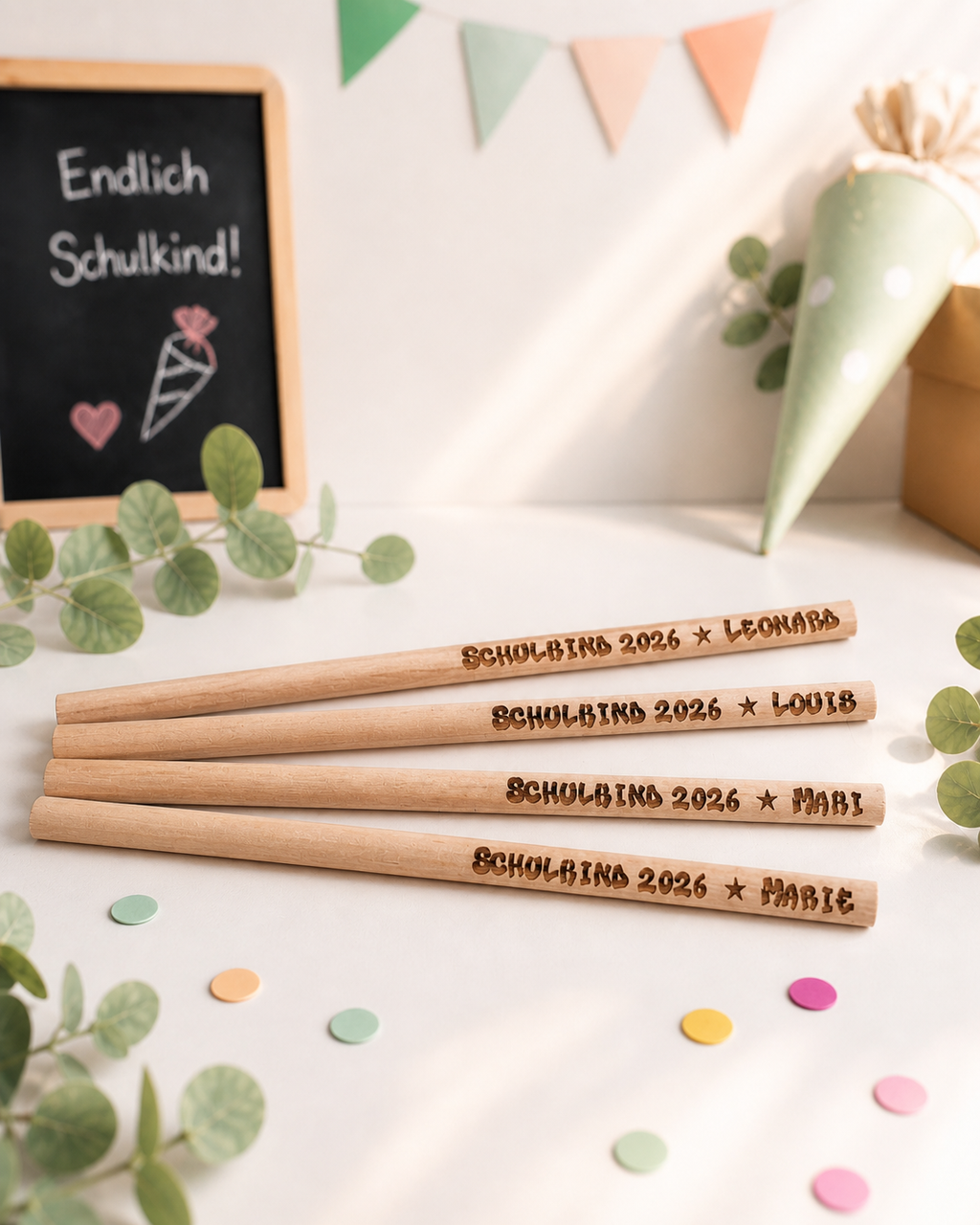 Bleistift personalisiert - Das perfekte Geschenk zum Schulanfang – Produktbild 1