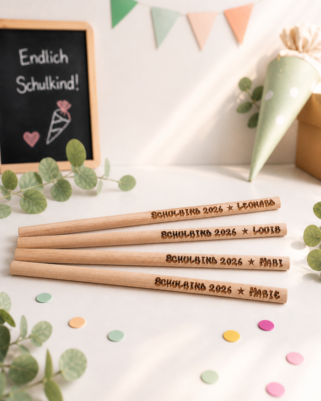 Bleistift personalisiert - Das perfekte Geschenk zum Schulanfang – Produktbild 1
