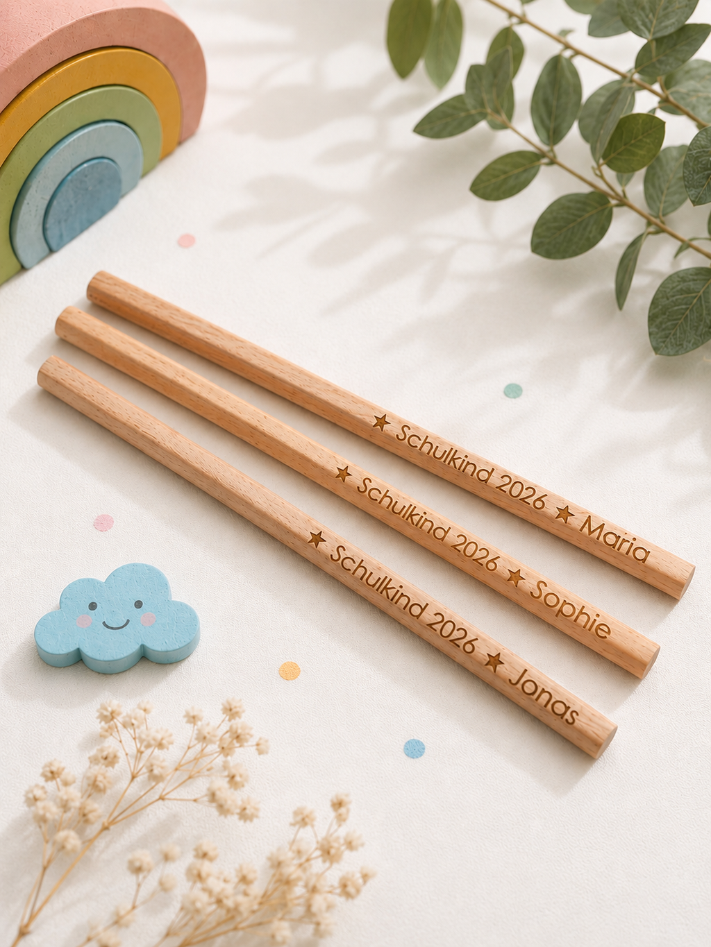 Bleistift personalisiert - Das perfekte Geschenk zum Schulanfang – Produktbild 1