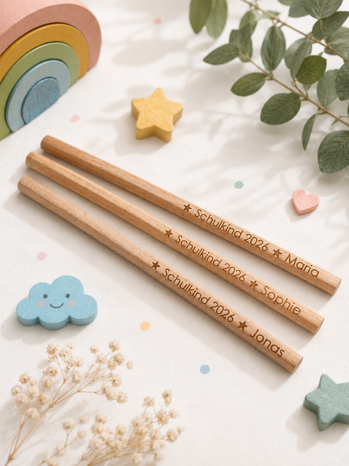 Bleistift personalisiert - Das perfekte Geschenk zum Schulanfang – Produktbild 2
