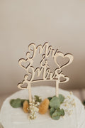 Caketopper Mr & Mrs aus Holz – Produktbild 1