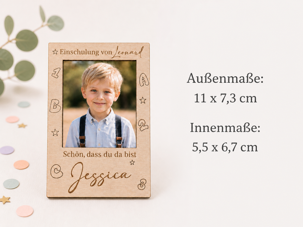 Gastgeschenke zur Einschulung aus Holz mit Foto – Produktbild 8