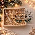 Geldgeschenk zu Weihnachten: Wunscherfüller in Holzkiste