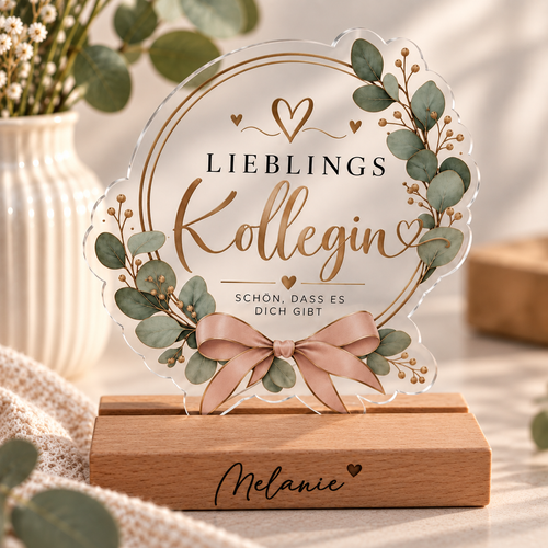 Geschenk für Kollegin und Kollege: personalisierter Award aus Acryl