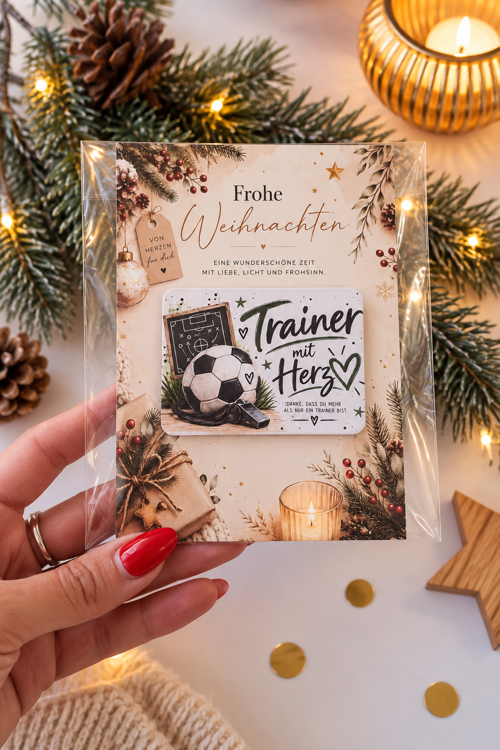 Trainer Geschenk Karate Karte mit Magnet