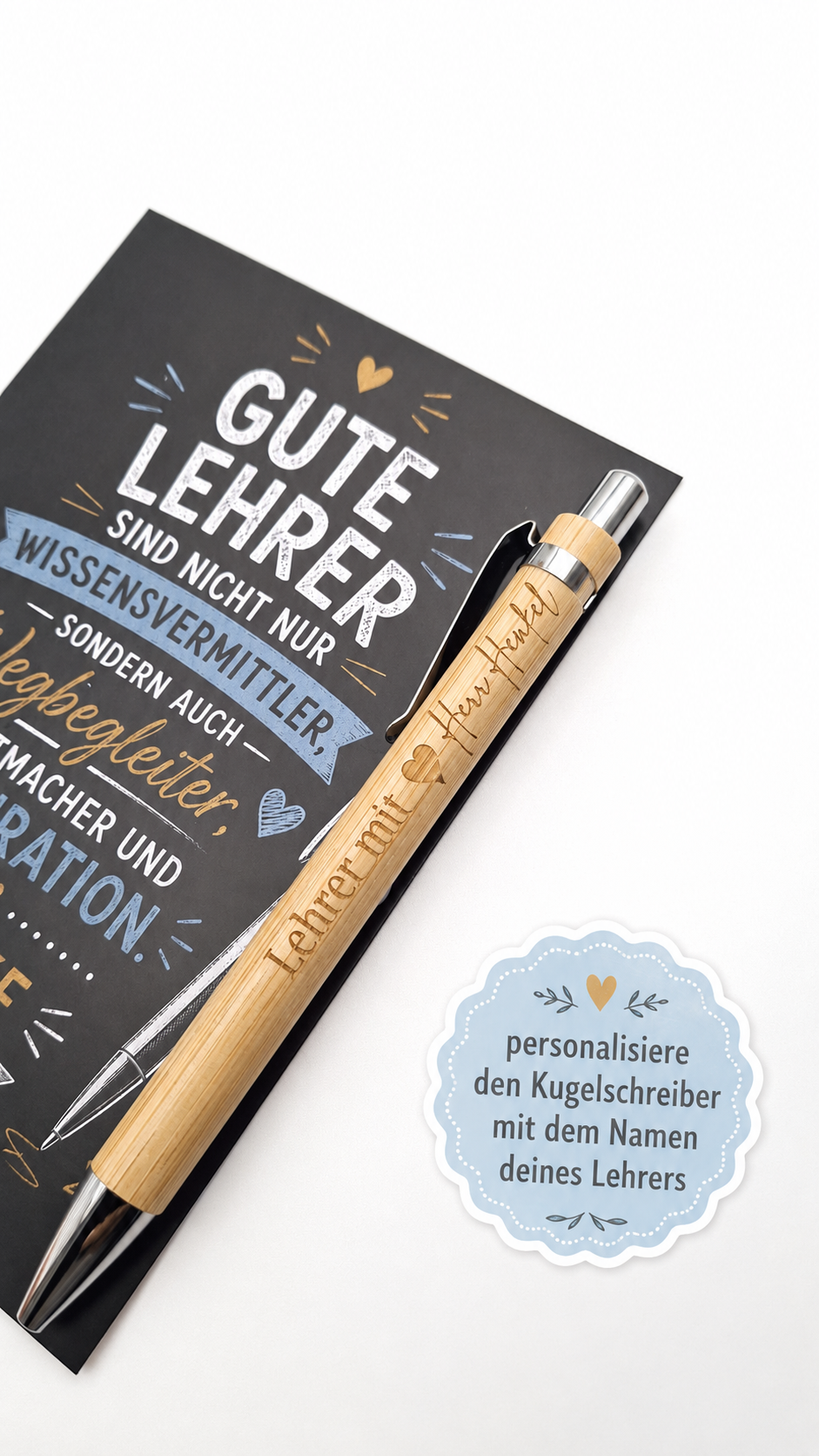 Geschenk Lehrer - Das personalisierte Lehrer Geschenk zum Abschluss – Produktbild 2