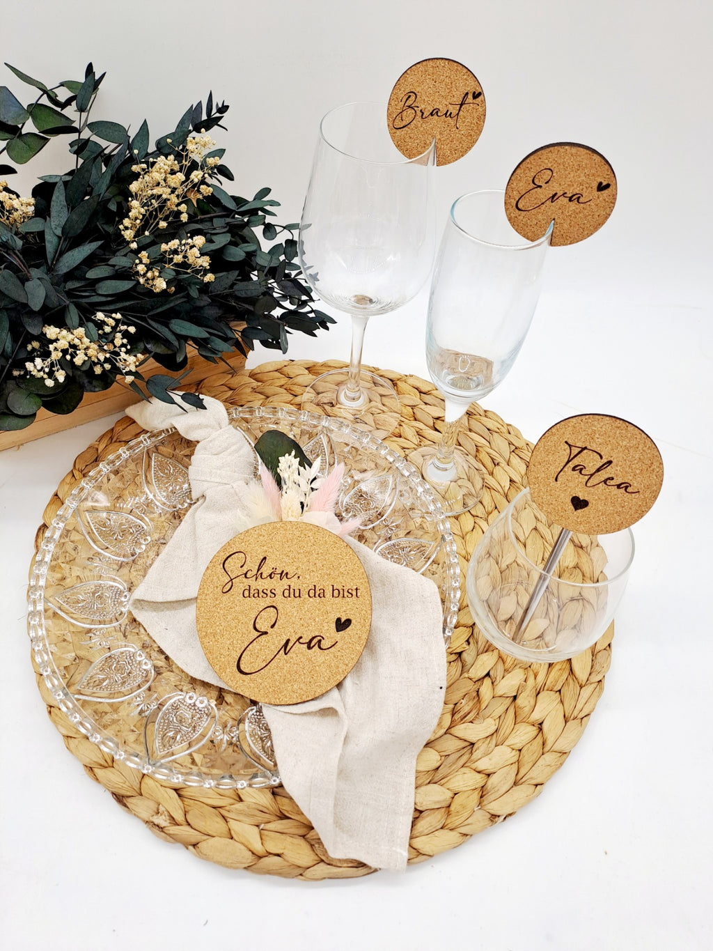 Hochzeit Namensschilder für Gäste - Tischkarten mal anders – Produktbild 9