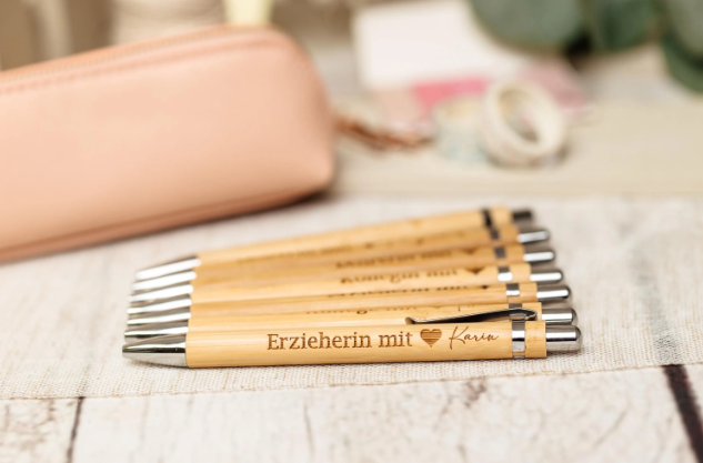 Karte mit personalisiertem Kugelschreiber für Erzieherin – Produktbild 7