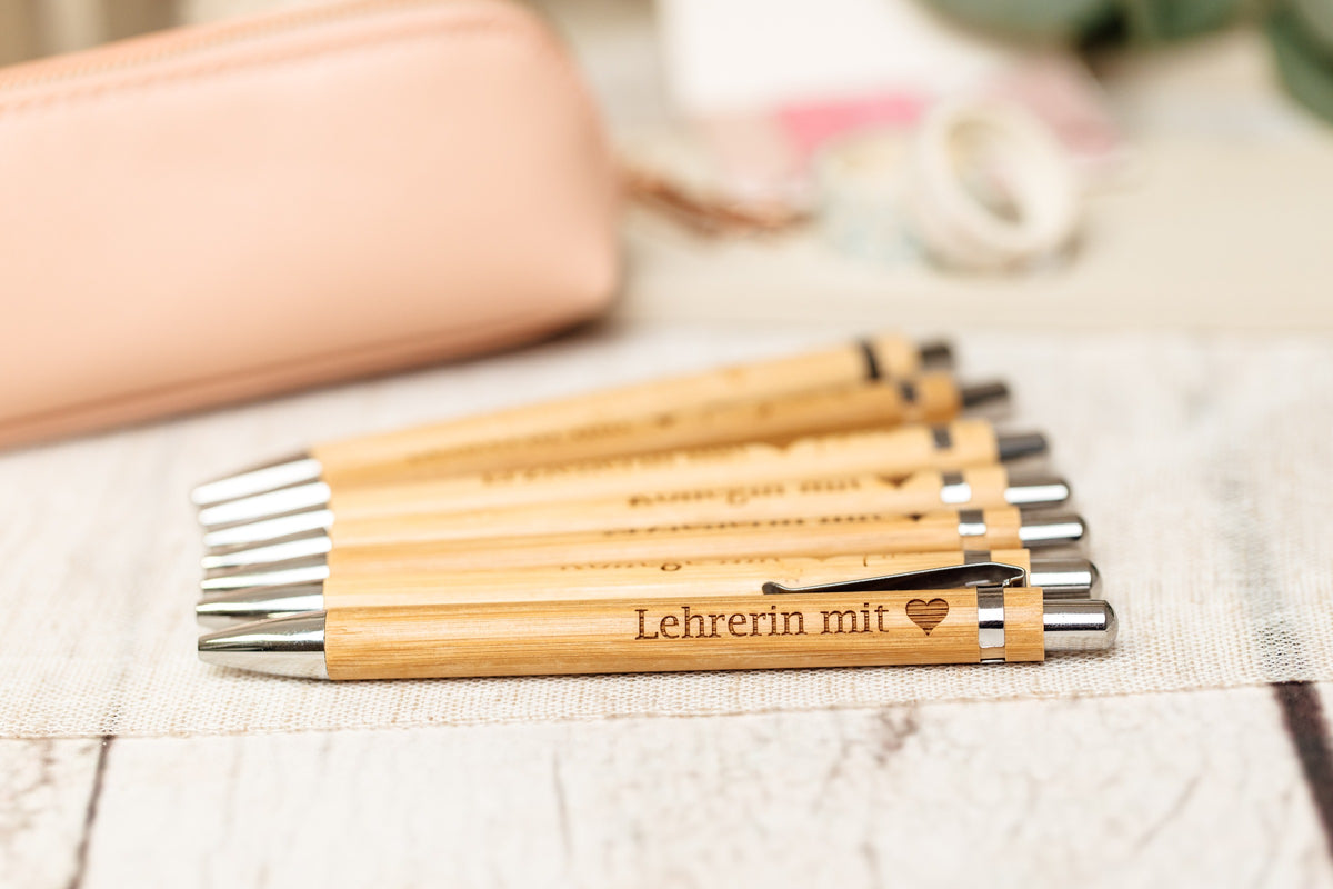 Karte mit personalisiertem Kugelschreiber für Lehrerin – Produktbild 8