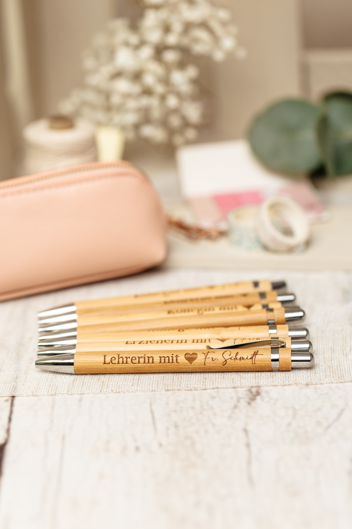 Karte mit personalisiertem Kugelschreiber für Lehrerin – Produktbild 3