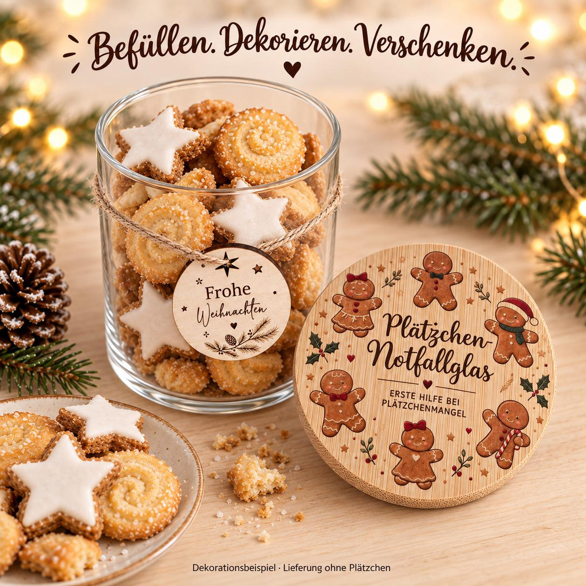 Keksdose Weihnachten befüllen, dekorieren und verschenken
