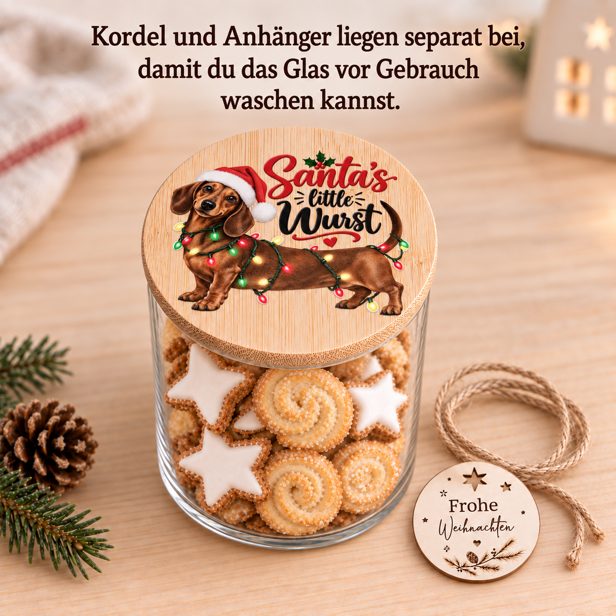 Dackel Keksdose befüllt mit Plätzchen