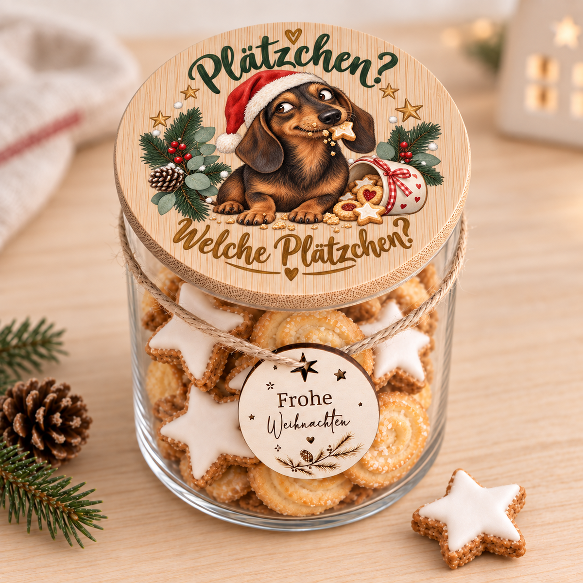 Keksdose Weihnachten mit Dackel Welche Plätzchen
