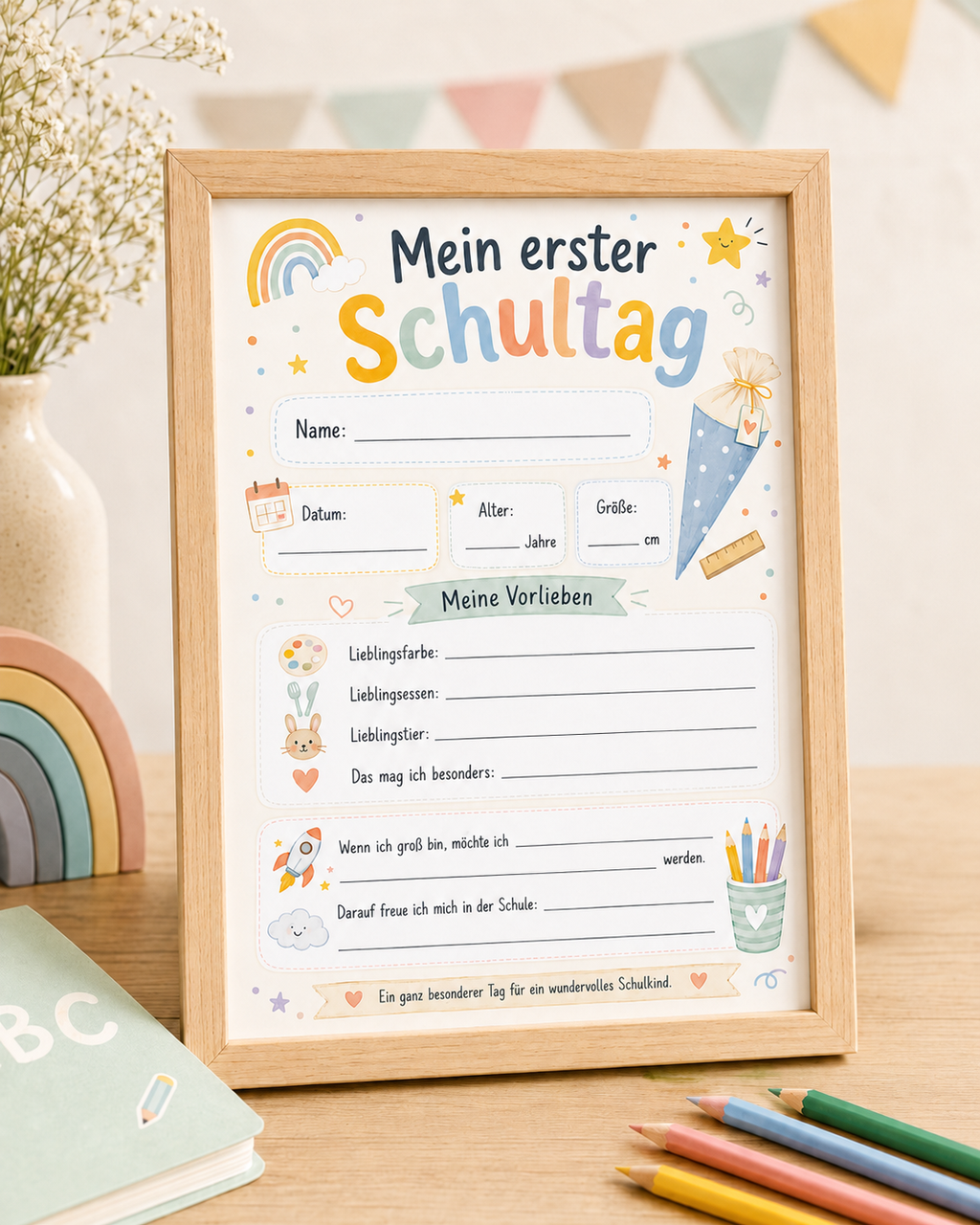 Mein erster Schultag - Einschulungstafel für das Schulkind – Produktbild 3