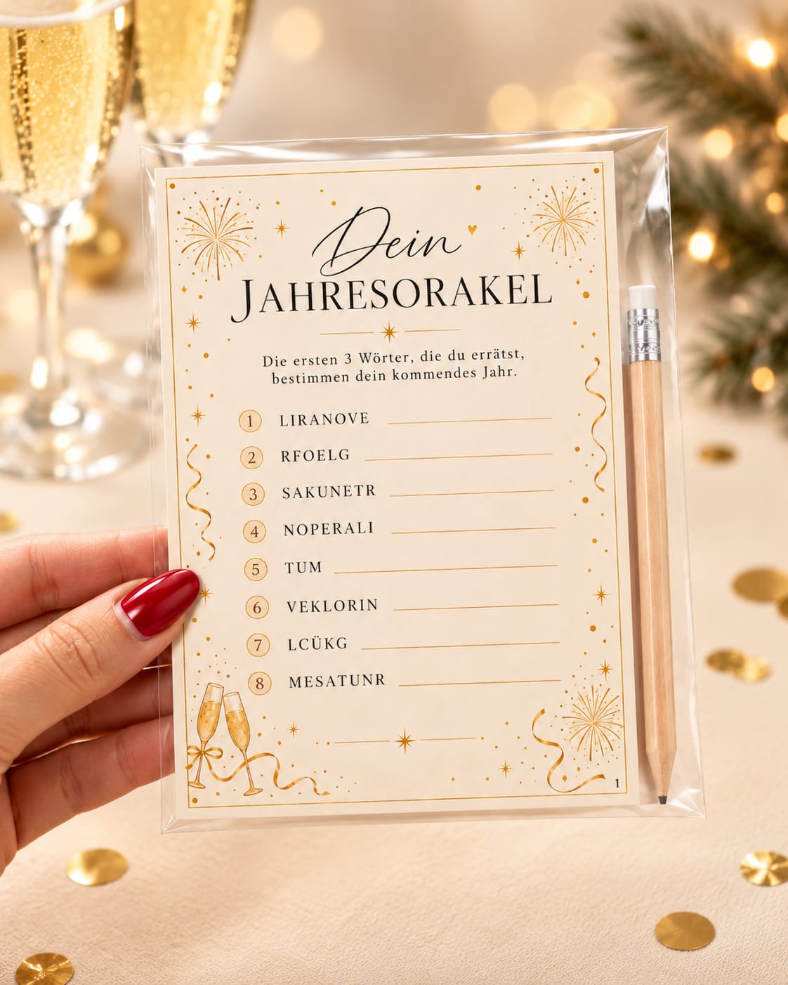 Jahresorakel Worträtsel im A6-Format