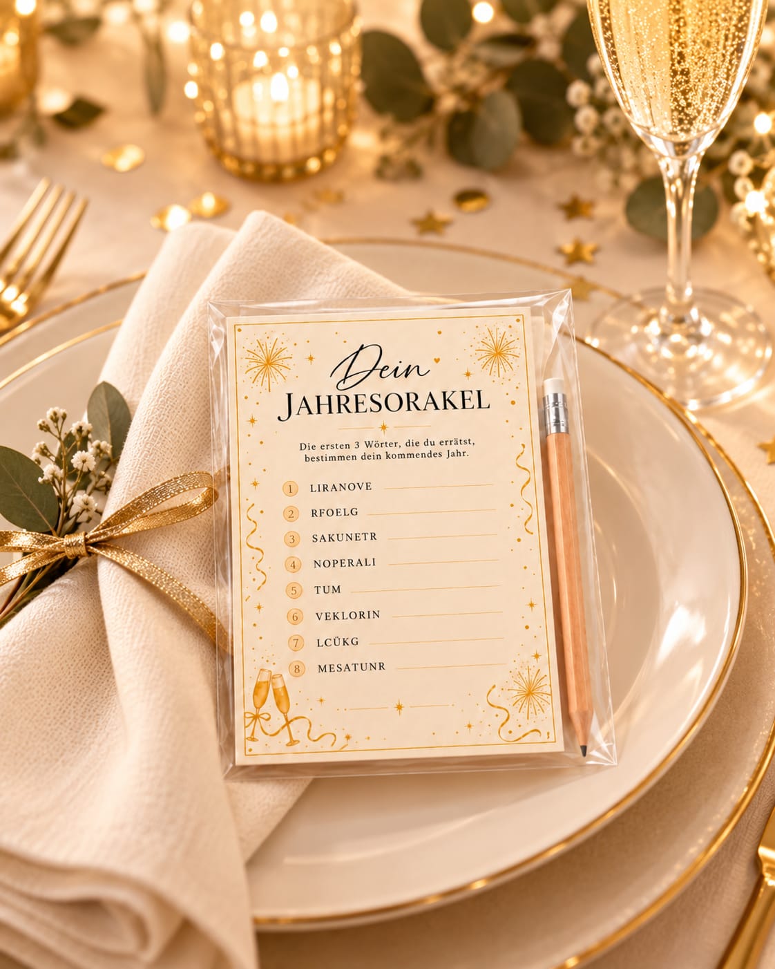 Gastgeschenk Silvester für Erwachsene