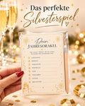 Mitbringsel Silvester: Jahresorakel-Karte mit Bleistift