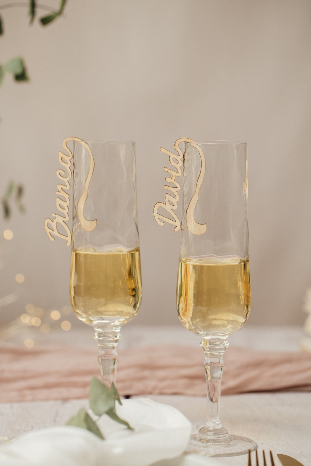 Namensschilder Hochzeit - Hochzeit Namensschilder für Gäste aus Holz – Produktbild 2