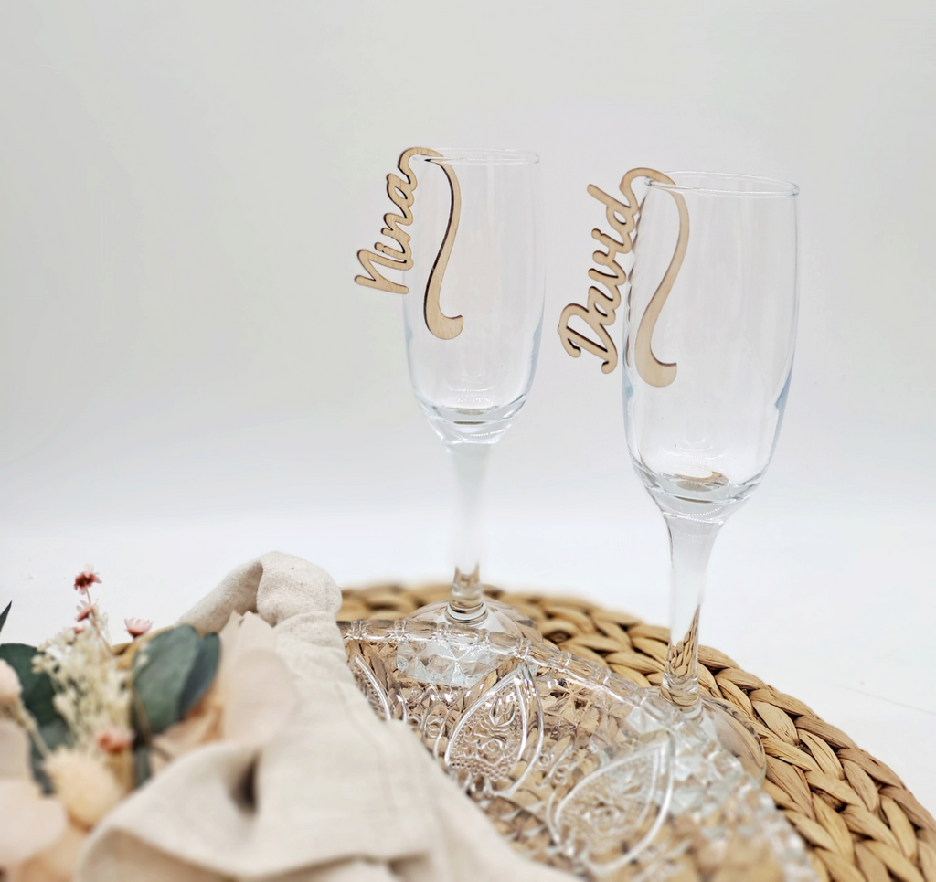 Namensschilder Hochzeit - Hochzeit Namensschilder für Gäste aus Holz – Produktbild 6