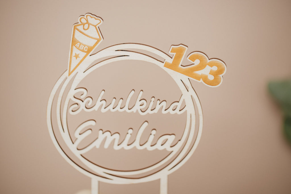 Personalisierter Caketopper zur Einschulung – Produktbild 4