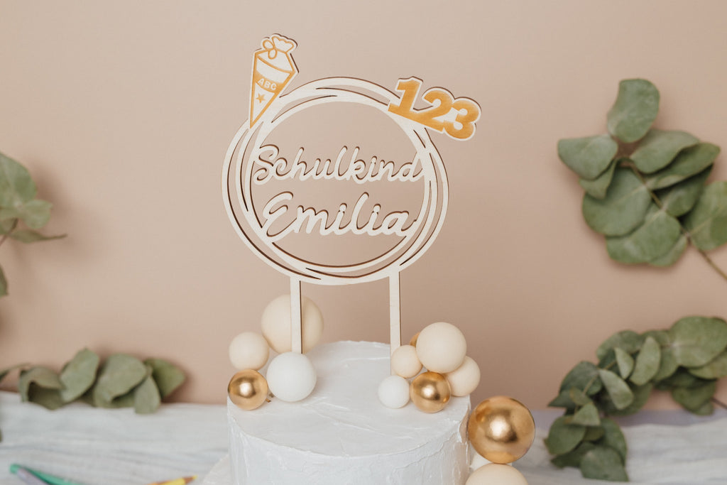 Personalisierter Caketopper zur Einschulung – Produktbild 2