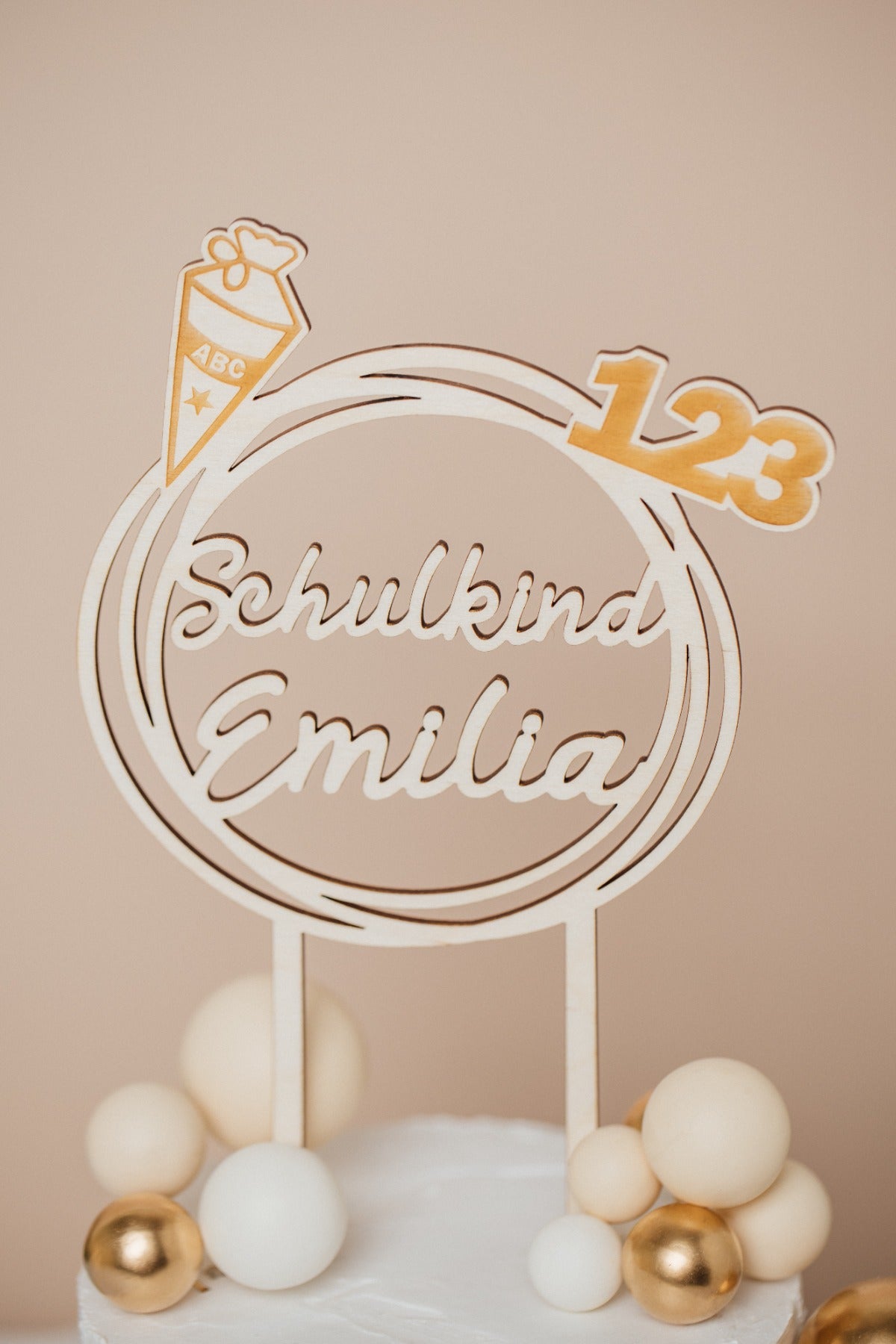 Personalisierter Caketopper zur Einschulung – Produktbild 7