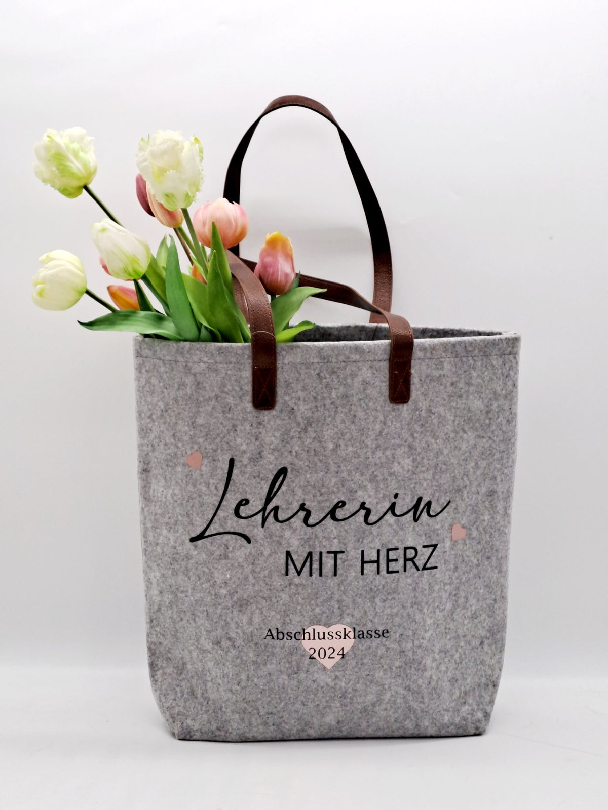 Personalisierter Filzshopper als Abschiedsgeschenk für Lehrerin – Produktbild 5