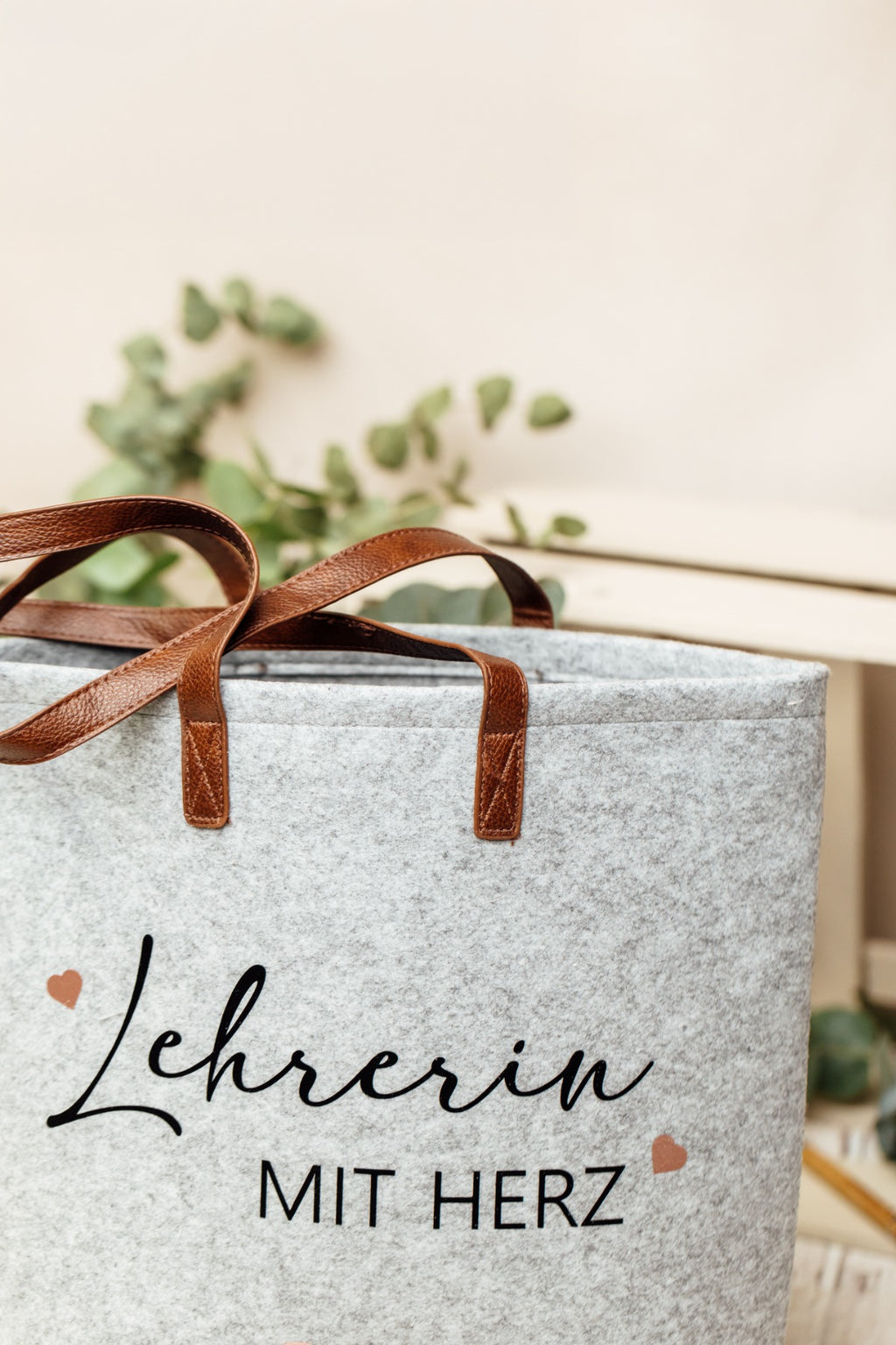 Personalisierter Filzshopper als Abschiedsgeschenk für Lehrerin – Produktbild 8