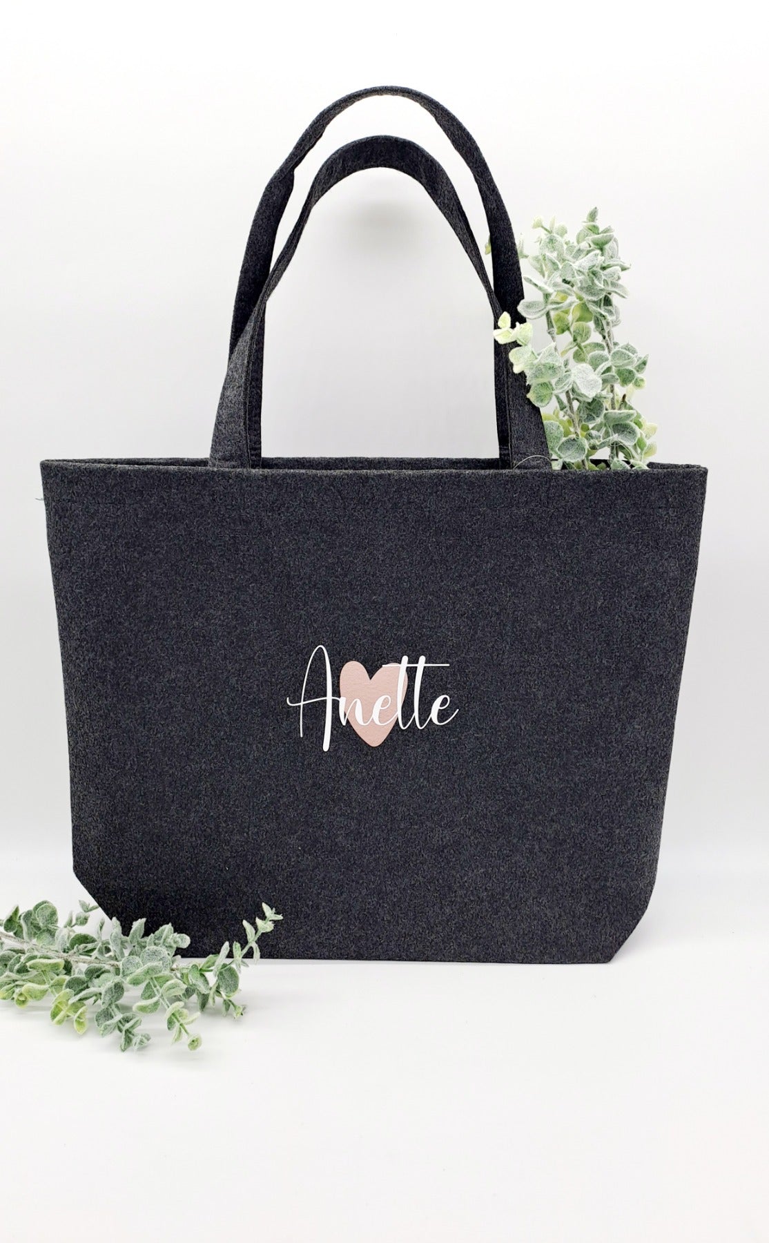 Personalisierter Filzshopper „Erzieherin mit Herz“ – Produktbild 3