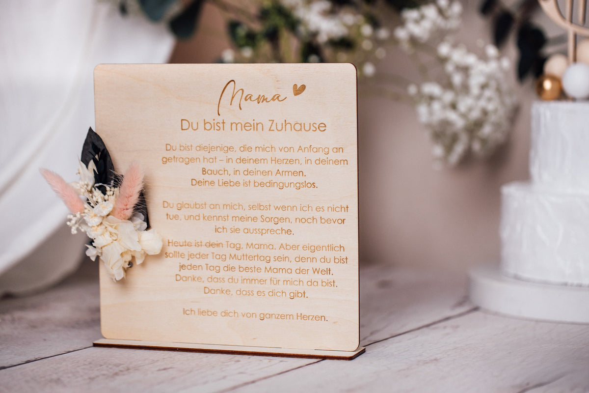 Personalisierter Holzaufsteller zum Muttertag – Produktbild 5