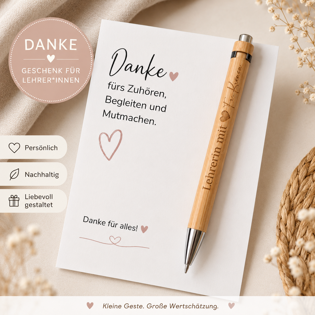 Personalisierter Kugelschreiber als Lehrerin-Abschiedsgeschenk – Produktbild 4