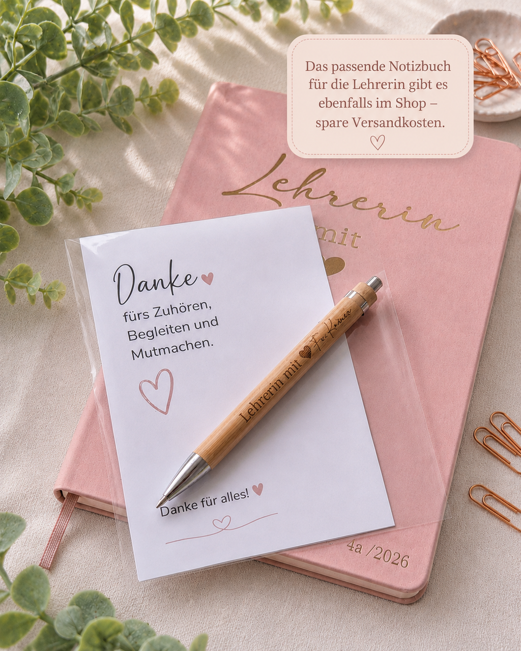 Personalisierter Kugelschreiber als Lehrerin-Abschiedsgeschenk – Produktbild 2