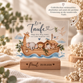 Personalisiertes Taufgeschenk Acryl-Aufsteller Arche Noah mit Name