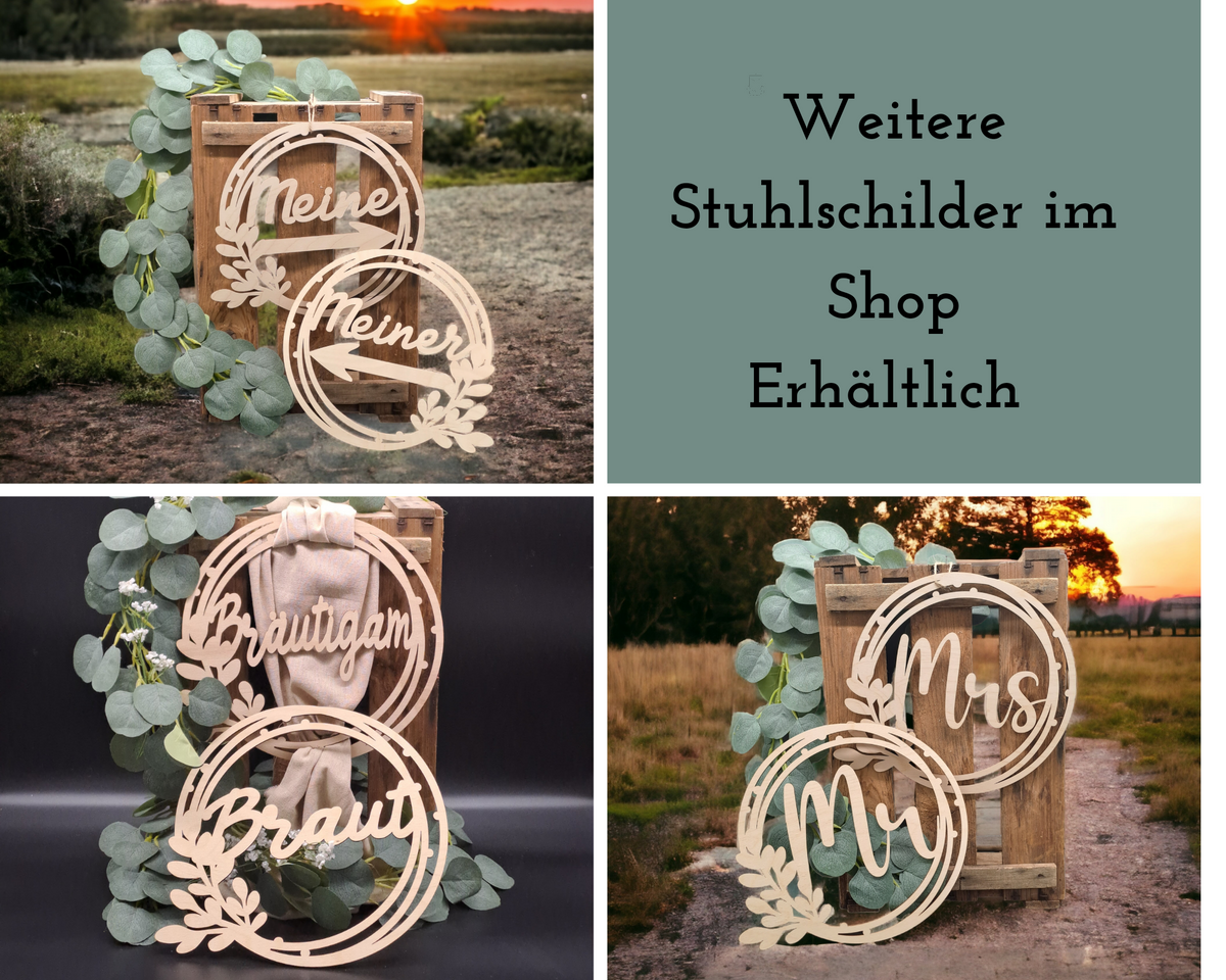 Stuhlschilder Hochzeit – Produktbild 6
